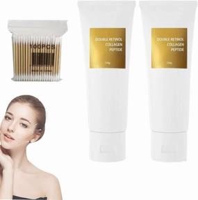 Skip The Line Instant Wrinkle Eraser,Yqunkon Double Retinol Collagen Peptide Cream Treatment,Moisturizing Body Toning Cream For All Skin Types (2 pcs)
