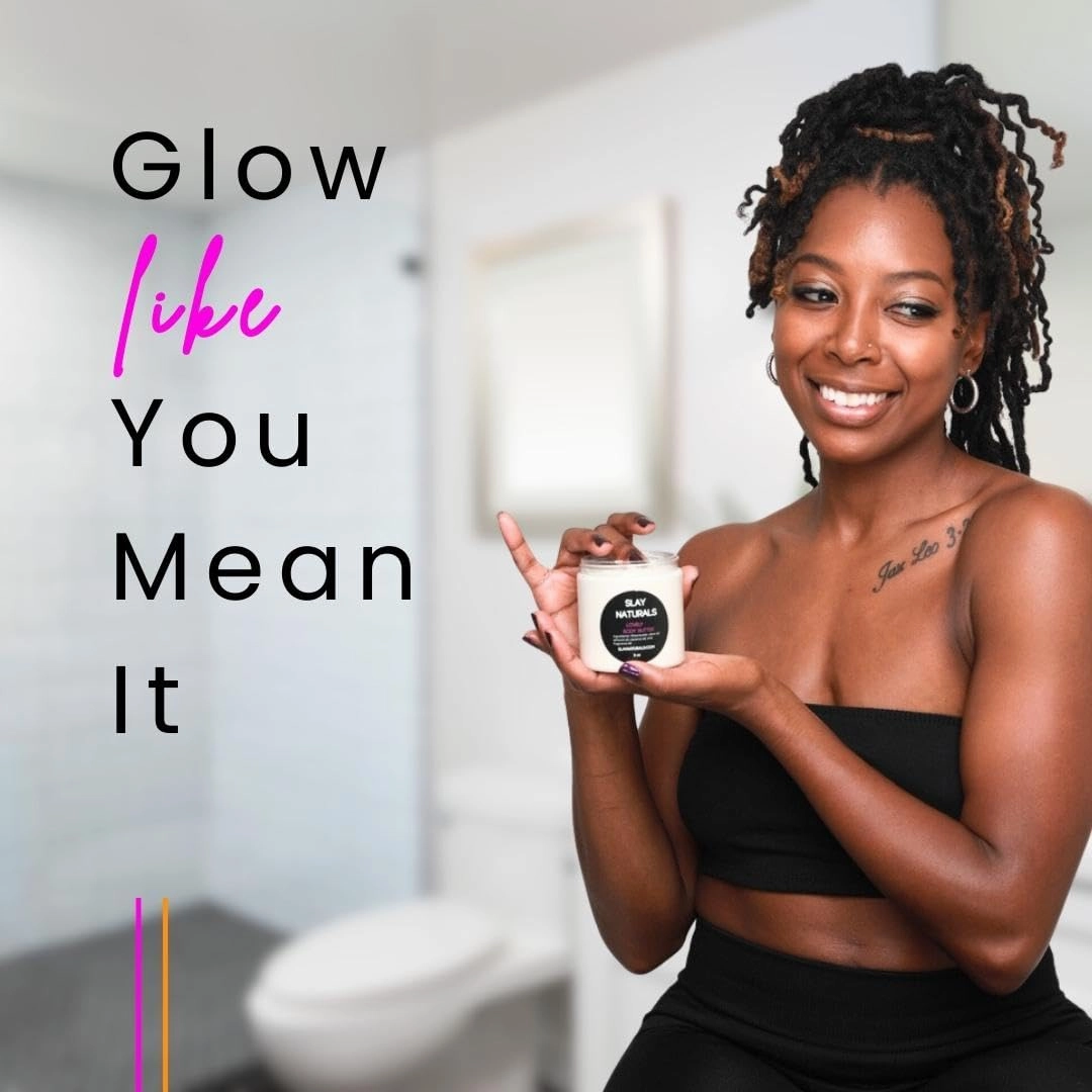 Slay Naturals’ Body Butter 8 oz | Moisturizing | SheaButter, Almond Oil, Olive Oil| Handmade Body Butter (Lemonade)