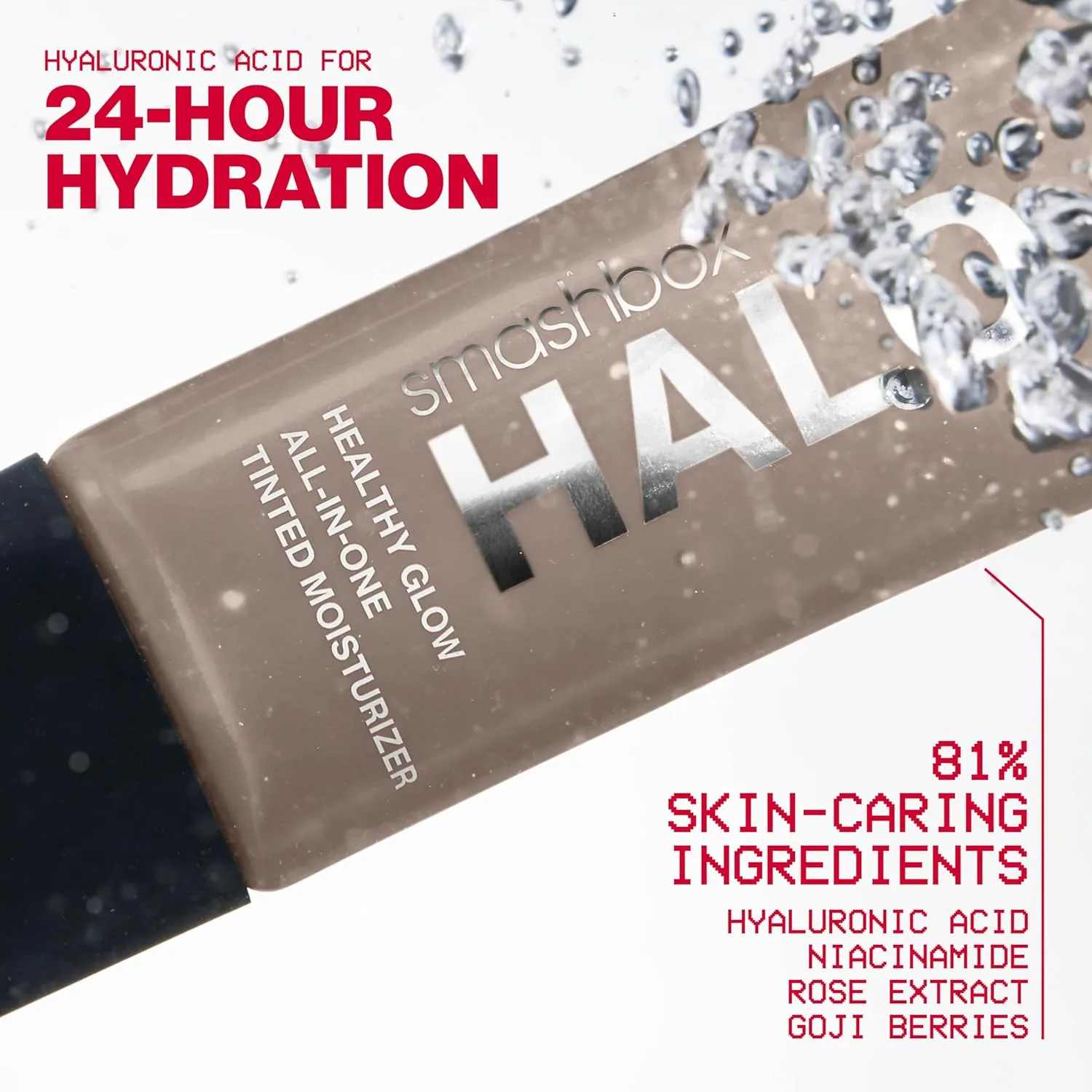 Smashbox Halo Healthy Glow All-In-One Tinted Moisturizer SPF 25 | Light to Medium Coverage | Hyaluronic Acid, Oil free   Anti Humidity