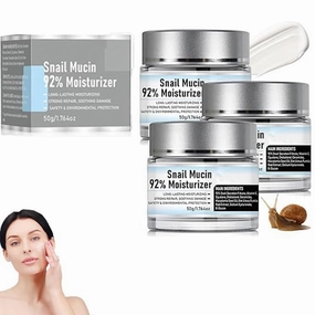Snail Mucin 92% Moisturizer Daily Face Gel Cream, Crema de Baba de Caracol Original, Snail Secretion Filtrate Nourishing Cream, Snail Mucin 92% Repair Cream for Dry&Sensitive Skin (3)