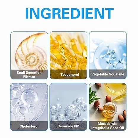 Snail Mucin 92% Moisturizer Daily Face Gel Cream, Crema de Baba de Caracol Original, Snail Secretion Filtrate Nourishing Cream, Snail Mucin 92% Repair Cream for Dry&Sensitive Skin (3)