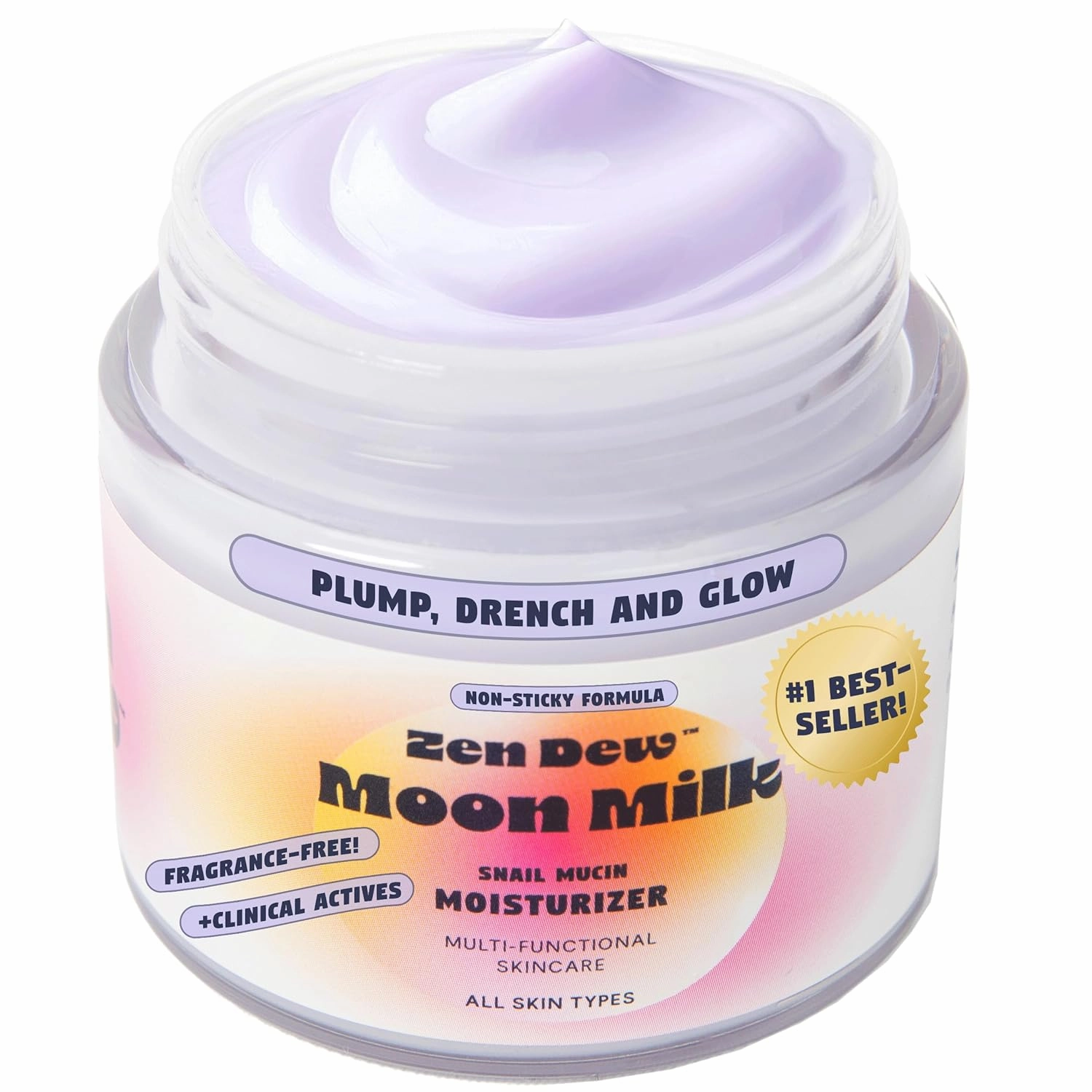 Snail Mucin Moisturizer Gel Cream, 3.52 Oz - Moon Milk Korean Snail Mucin Serum Cream that Replenishes Moisture and Leaves Skin Brighter, Plumper, Soothed and Beautifully Smooth.