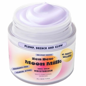 Snail Mucin Moisturizer Gel Cream, 3.52 Oz - Moon Milk Korean Snail Mucin Serum Cream that Replenishes Moisture and Leaves Skin Brighter, Plumper, Soothed and Beautifully Smooth.