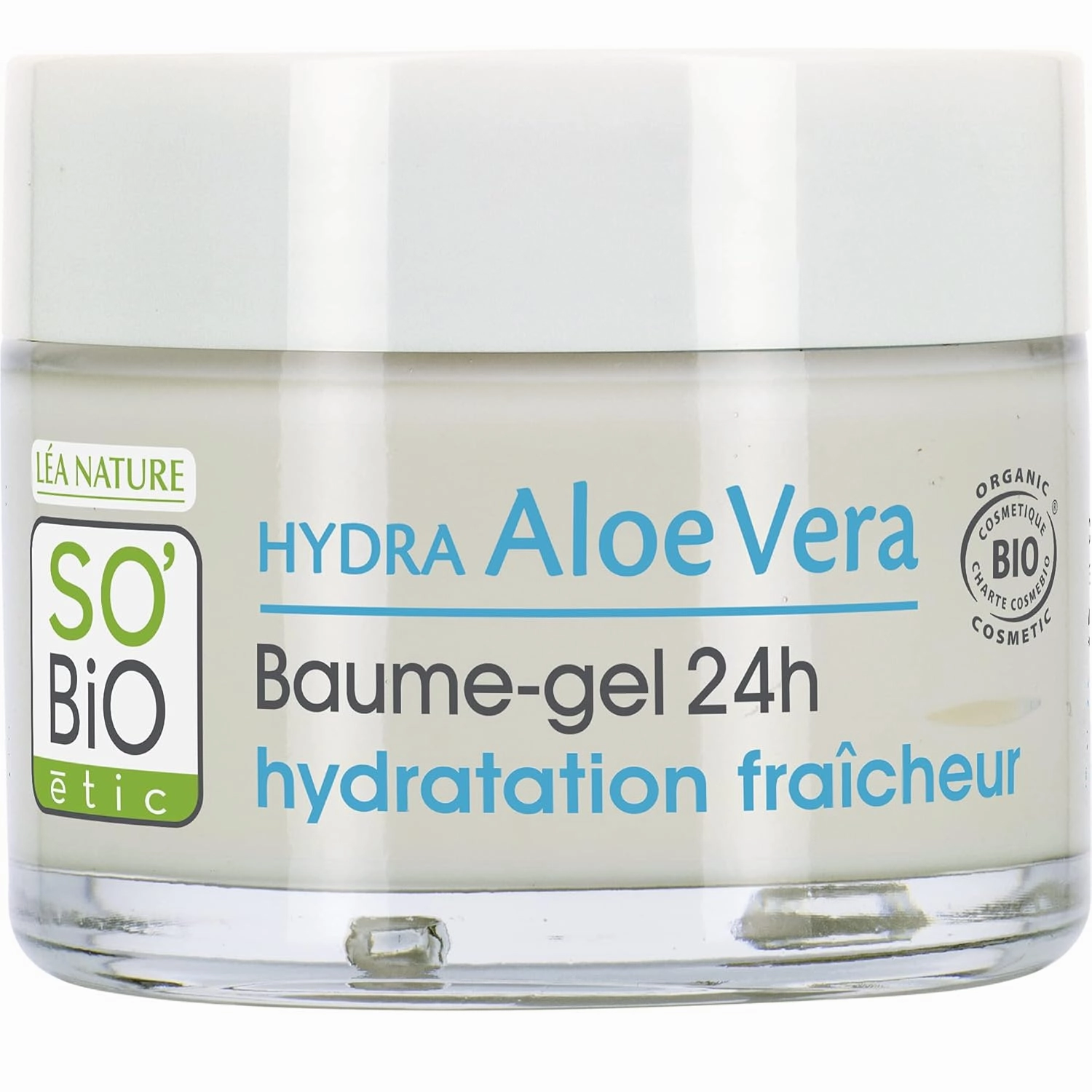 So'Bio Étic | Moisturizing Fresh Balm Gel | Organic Face Moisturizer for Dry Skin | 24 hr Deep Hydration, Balancing & Plumping | 0.5 fl oz
