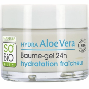 So'Bio Étic | Moisturizing Fresh Balm Gel | Organic Face Moisturizer for Dry Skin | 24 hr Deep Hydration, Balancing & Plumping | 0.5 fl oz