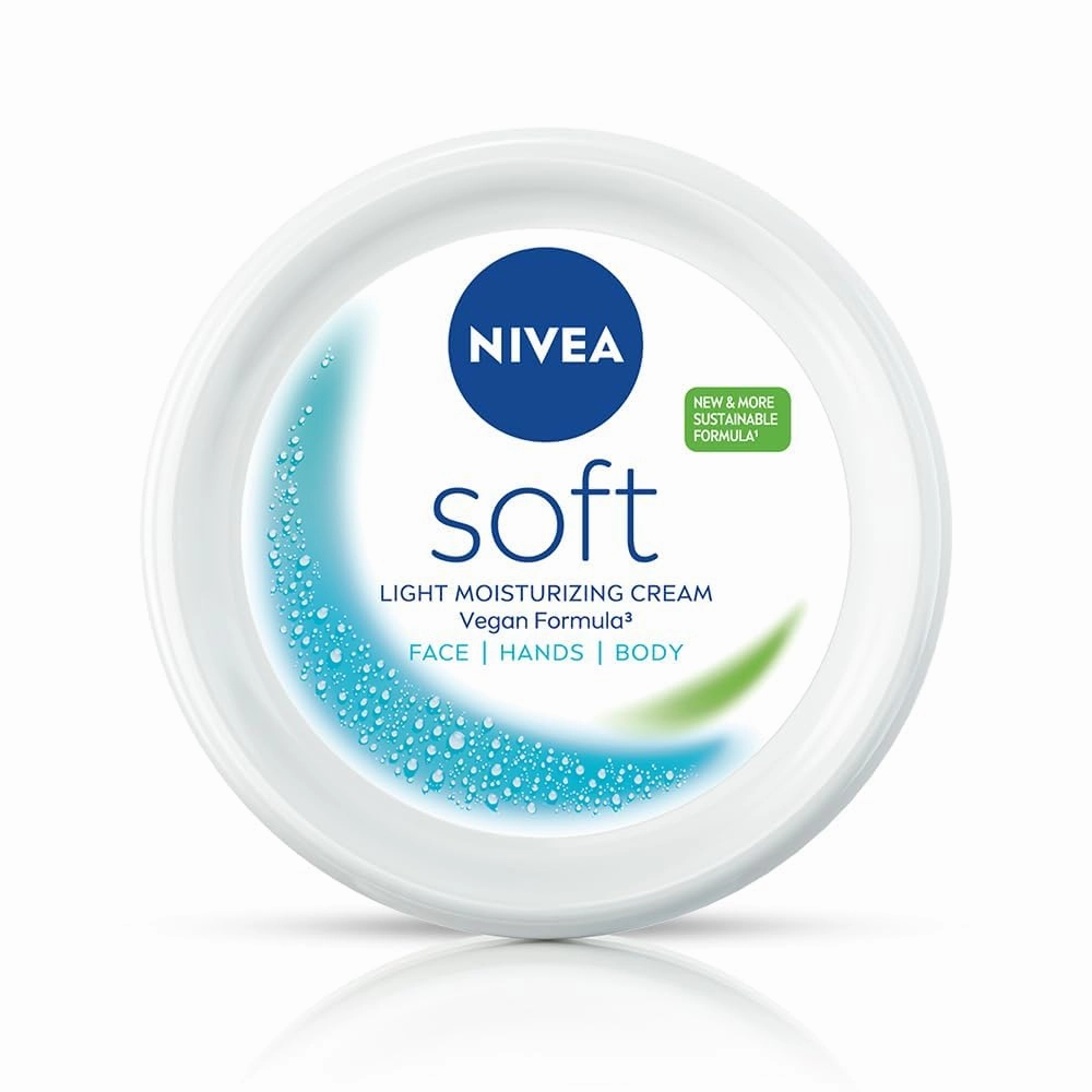 Soft Light Moisturizer, 300 ml, for Face, Hand & Body, Non-Greasy Cream with Vitamin E & Jojoba Oil for Instant Hydration