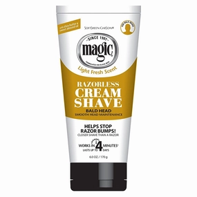 SoftSheen-Carson Magic Razorless Cream Shave, Bald Smooth Head Maintenance, 6 Oz (2 pack)