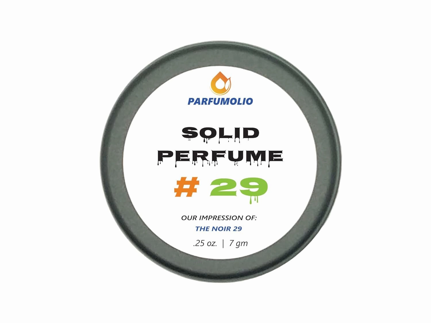 Solid Perfume #29 Inspired by The Noir 29 Unisex Portable Non-Spill Fragrance Concentrated Long Lasting 7gm / 0.25 oz