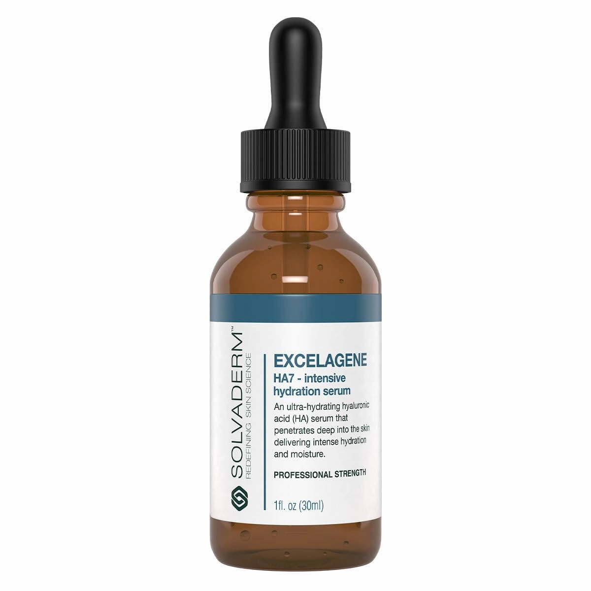 Solvaderm Excelagene Hyaluronic Acid Serum – Dual-Molecule Hydration Boost – Plumps, Firms & Smooths Fine Lines – Lightweight, Fast-Absorbing Anti-Aging Moisturizer for All Skin Types