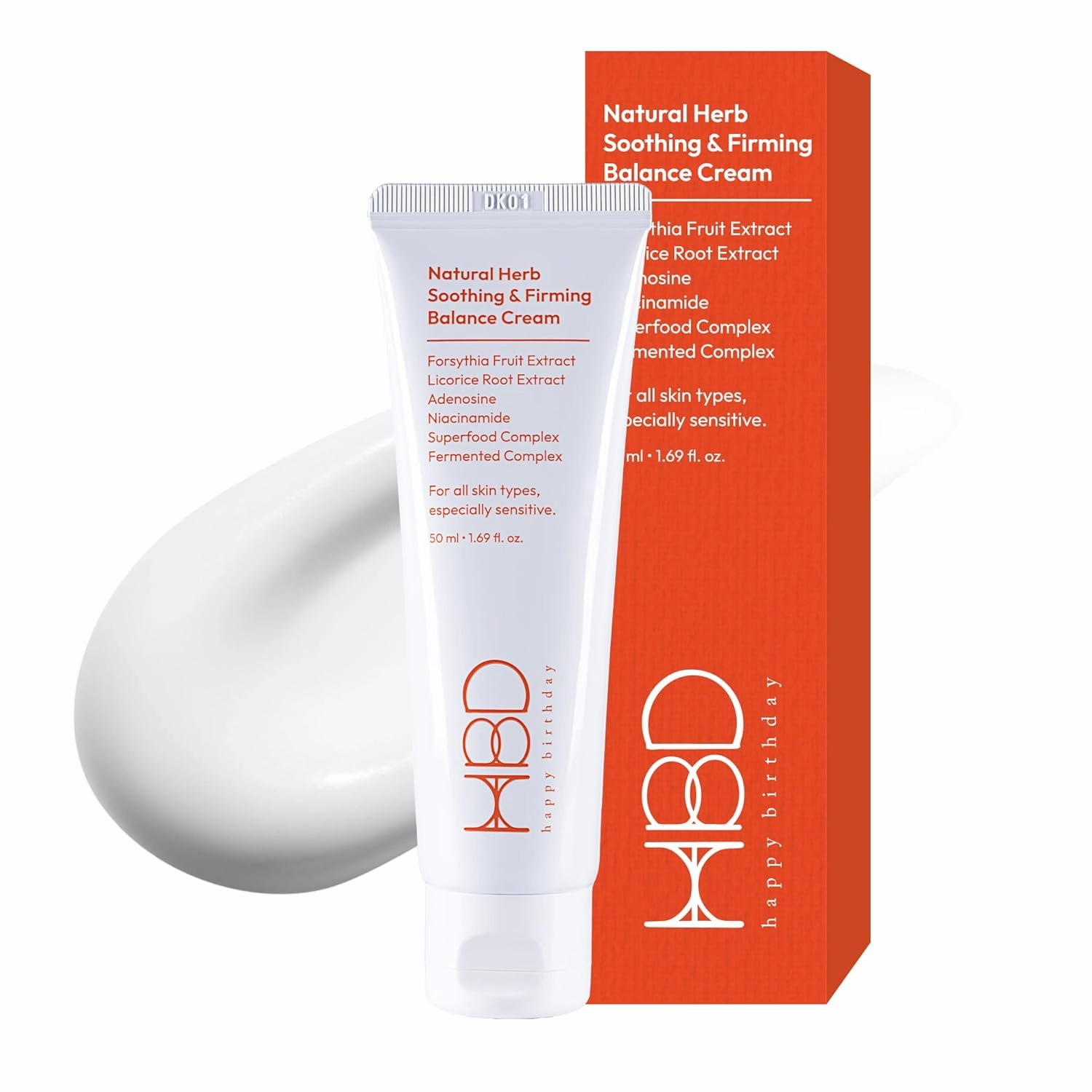 Soothing & Firming Face Moisturizer with Niacinamide & Adenosine – Korean Anti-Wrinkle & Hydrating Cream – Lightweight, Sensitive Skin Safe, 1.69 Fl Oz