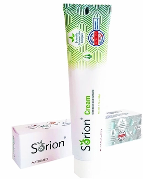 Sorion Cream - Herbal Moisturizer for Dry, Itchy, Flaky Skin with Coconut Oil, Neem, Turmeric and Pala Indigo Plant Skincare