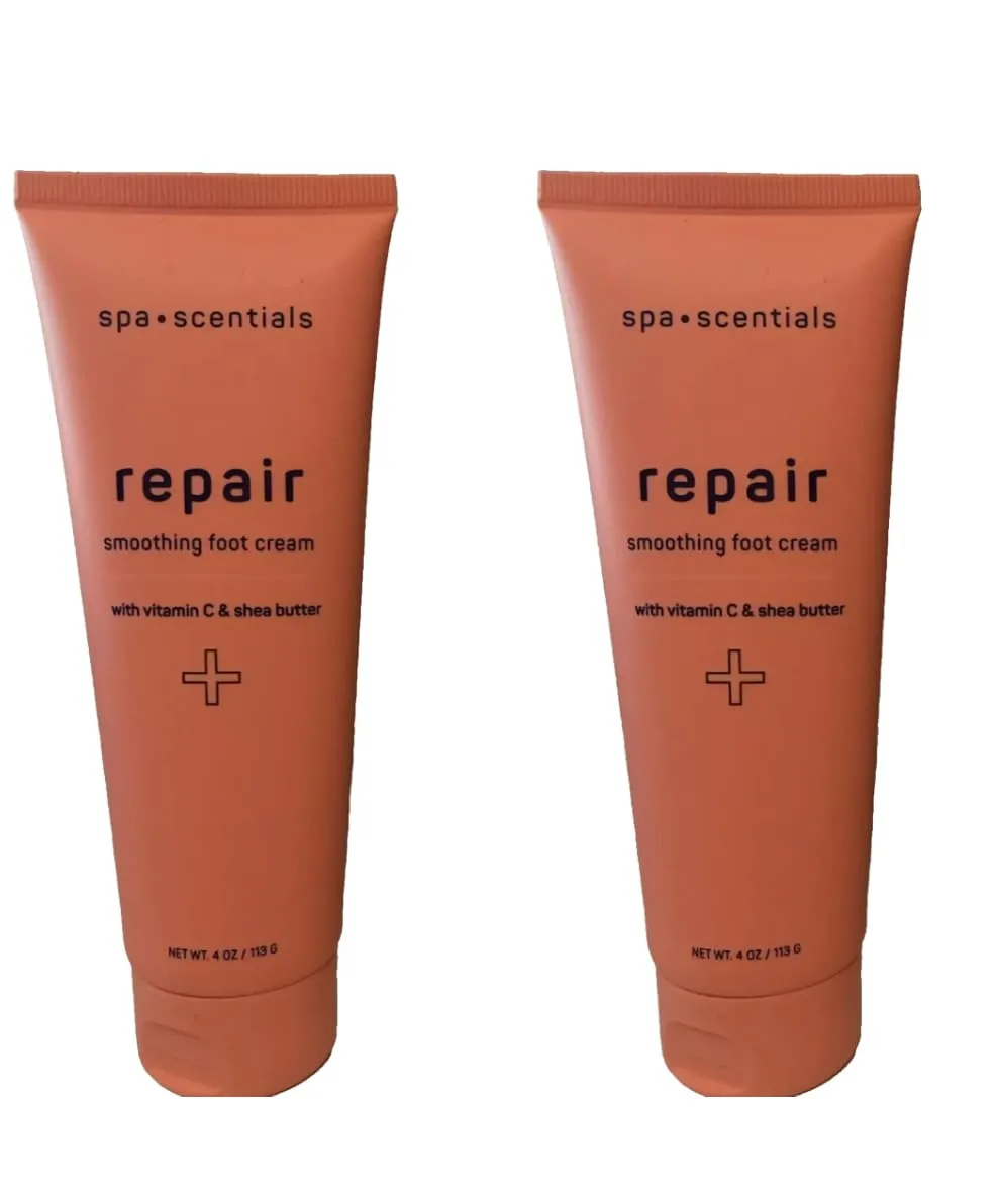 Spa Repair Smoothing Foot Cream with Vitamin C and Shea Butter, 4 oz, Pack of 2