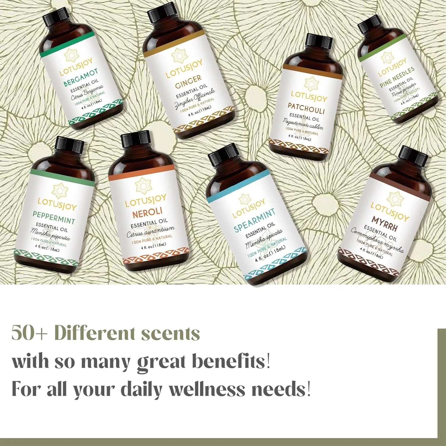 Spearmint Oil for Facial Hair Skin Roll On Diffuser Spray - Pure Organic Therapeutic Grade Spearmint Essential Oil 4 Oz