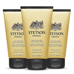 Stetson Personal Care Face & Beard Moisturizer by Scent Beauty - Facial Moisturizer for Men - Face Cream for Face & Beard - 5 oz - 3 Pack - Original Fragrance