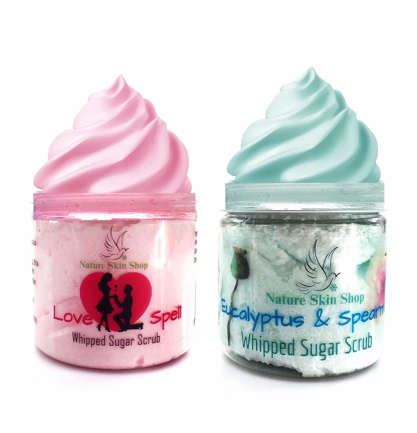 Sugar Scrub Soap Whipped Cream. Exfoliate, Brighten, Smoothen & Polish. Cruelty-Free (love-spearmint)
