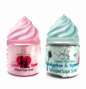 Sugar Scrub Soap Whipped Cream. Exfoliate, Brighten, Smoothen & Polish. Cruelty-Free (love-spearmint)