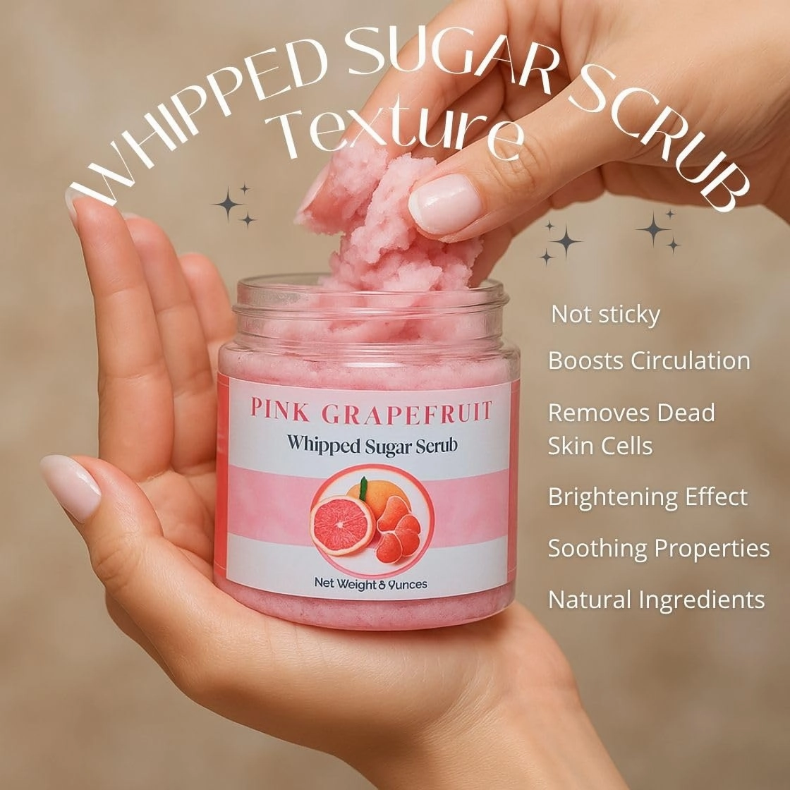 Sugar Scrub Soap Whipped Cream (Grapefruit)