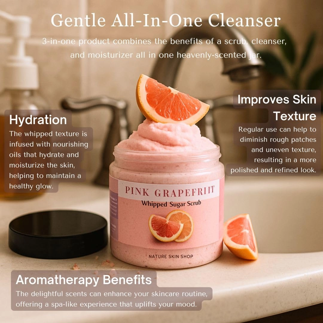 Sugar Scrub Soap Whipped Cream (Grapefruit)