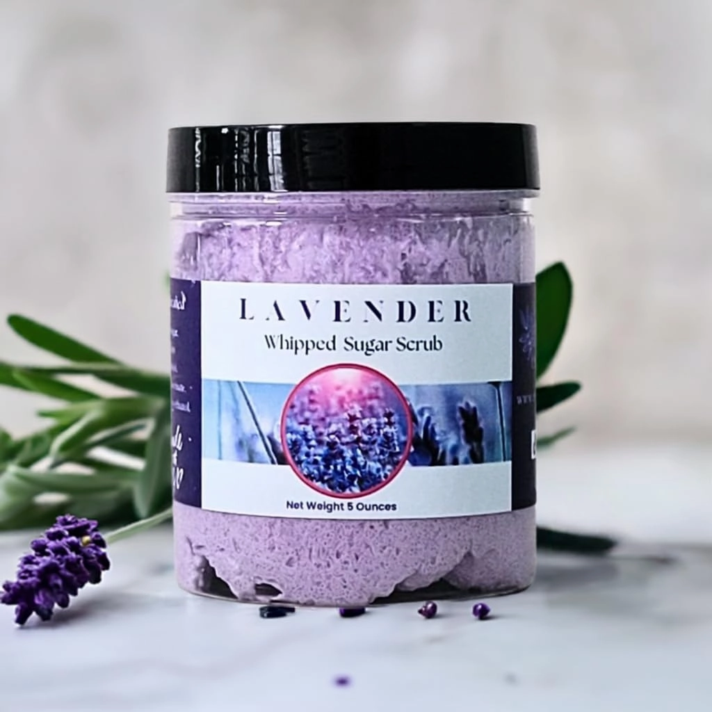 Sugar Scrub Soap Whipped Cream (Lavender)