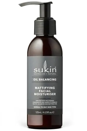Sukin Oil Balancing Mattifying Facial Moisturizer with Pump, 4.23 Ounce