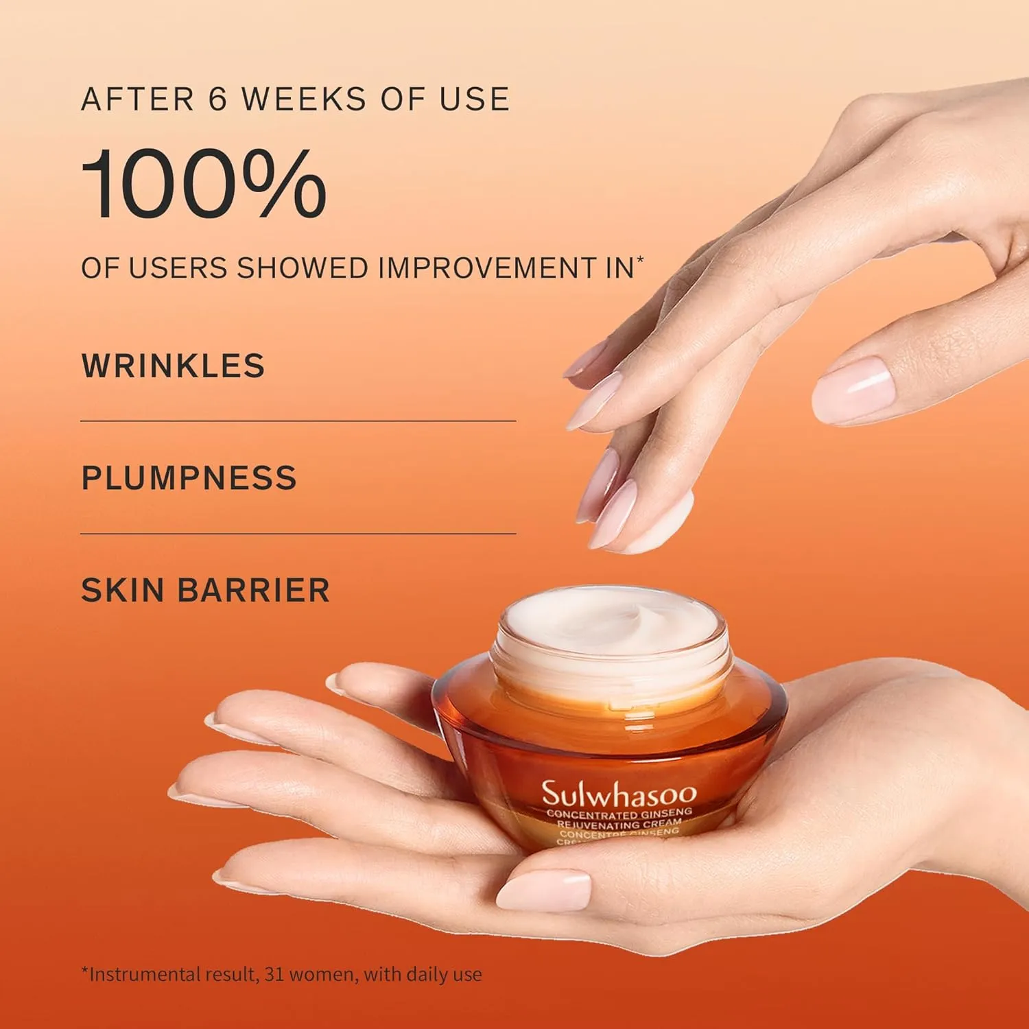 Sulwhasoo Concentrated Ginseng Rejuvenating Cream- Korean Ginseng & Peptide Anti-Aging Moisturizer with Vitamin C Derivative & Squalane for Wrinkles & Deep Hydration