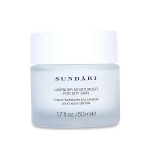 SUNDARI Lavender Moisturizer, 1.7 Fl Oz, Hydrating Cream with Essential Oils & Botanical Extracts, Soothes and Nourishes, Lifts & Firms, For Dry Skin