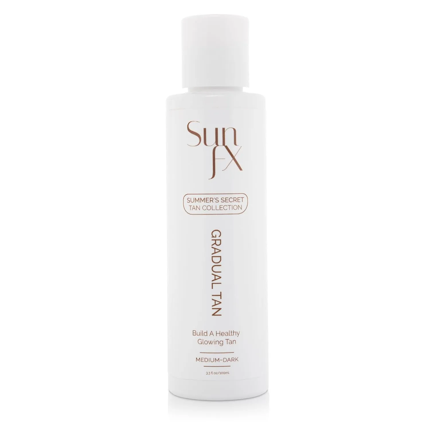 SunFX Gradual Tan Body Lotion Self Tanner | Hydrating Tan Extender Moisturizer No Odor | Build your Glow from Sunkissed to Dark | Enriched with Aloe & Vit A & E (100ml/3.38 Fl oz)