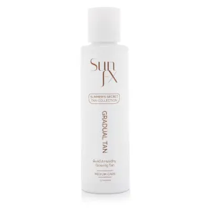 SunFX Gradual Tan Body Lotion Self Tanner | Hydrating Tan Extender Moisturizer No Odor | Build your Glow from Sunkissed to Dark | Enriched with Aloe & Vit A & E (100ml/3.38 Fl oz)