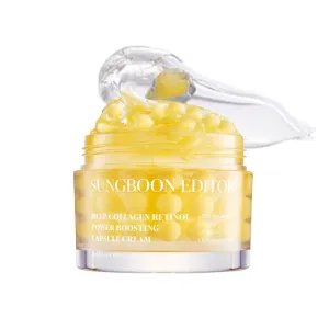 SUNGBOON EDITOR Deep Collagen Retinol Power Boosting Capsule Cream | Microneedling, White Spicules, Skin Firming, Hydration for Dry Skin, Wrinkles, Face Moisturizer, Retinol Cream for Face, 1.69 fl.oz
