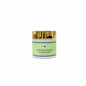 Super Boost Repairing Collagen Cream 1.7 oz (50ml), Lightweight Anti-Wrinkle Daily Face Moisturizer Firms, Smoothes & Hydrates