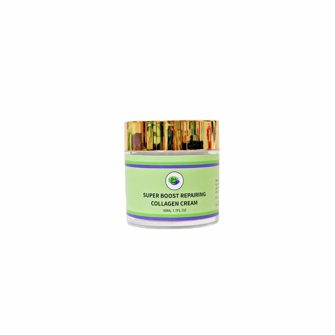 Super Boost Repairing Collagen Cream 1.7 oz (50ml), Lightweight Anti-Wrinkle Daily Face Moisturizer Firms, Smoothes & Hydrates