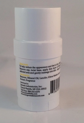 Surgeon's Skin Secret Beeswax Moisturizer .78oz. Twist-Up Stick (3 Pack) - Lemon