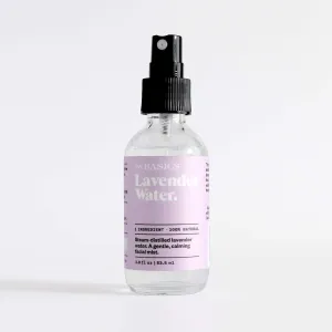 S.W. Basics Lavender Water Facial Mist, Hydrating and Toning Face Spray, Organic and Cruelty Free, 1.8 fl oz