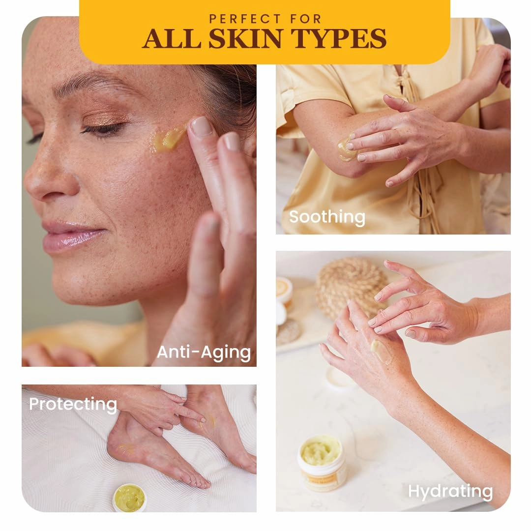 Sweet Bee Naturals - All-in-One Skin Balm & Ointment for Face & Body, Multipurpose Moisturizer for Dry Skin, Burns, & Irritation, Bee Magic Skin Care Essentials -2 Jars (2oz Each,4oz Total)