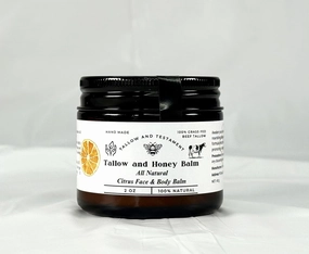 Tallow and Honey Balm All Natural Citrus Face and Body Balm