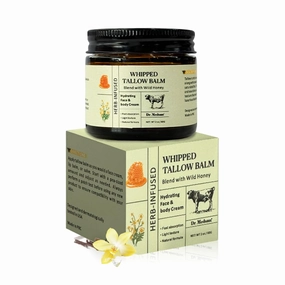 Tallow and Honey Balm for Face, Grass Fed Beef Tallow and Honey Balm Skin Moisturizer, Natural Formula for Dry & Sensitive Skin (1)