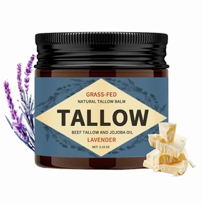 Tallow Sensitive Skin - Lavender, Grass-fed Beef Tallow and Jojoba Oil Deep Hydration Face Moisturizer for Skin, Natural Tallow Balm for Tightening and Firming (1)