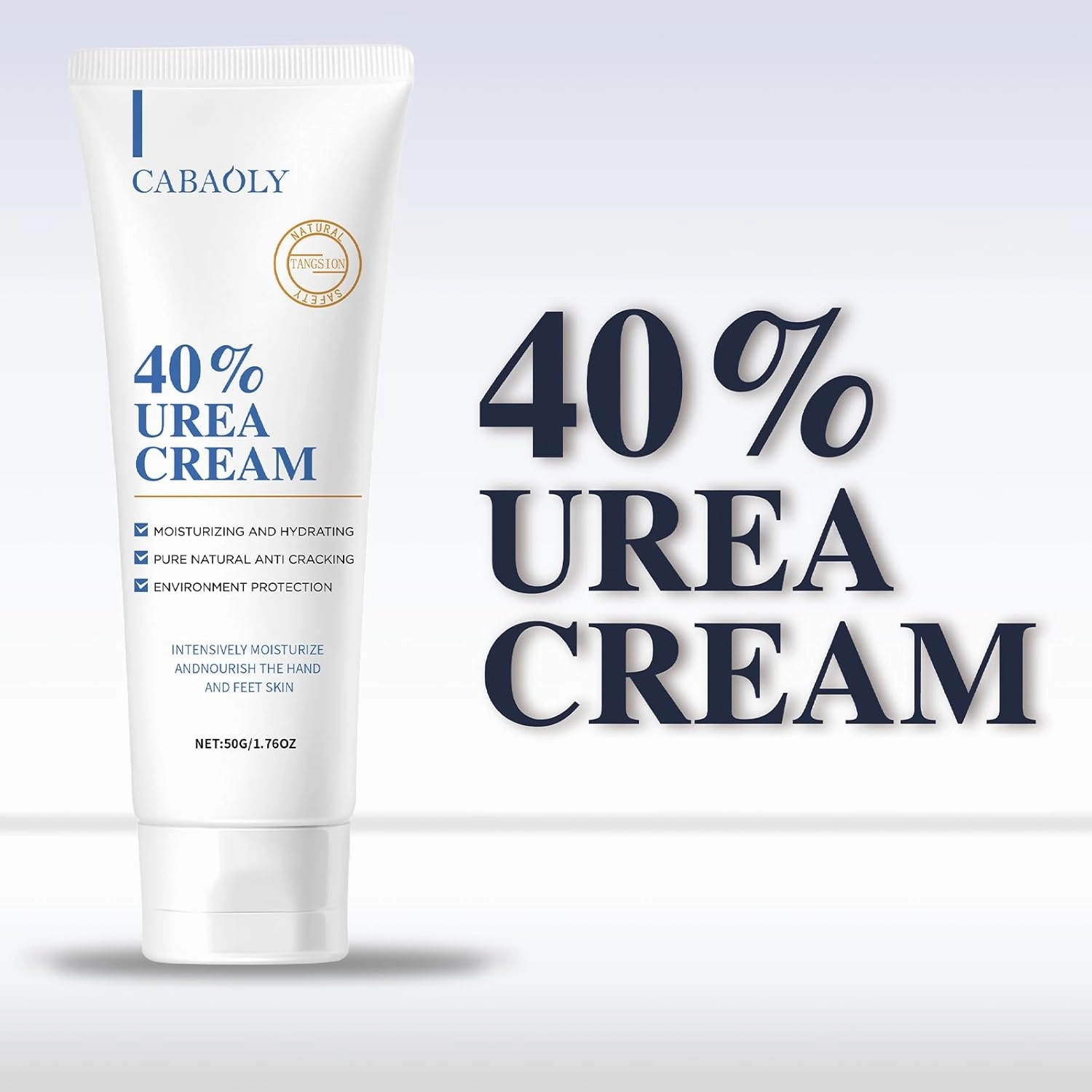 Tangsion Urea Cream 40 Percent for Feet Maximum Strength, Urea Foot & Hand Cream for Dry Cracked, Foot Dead Skin Cuticle Callus Remover Toenail Softener 1.75 Oz（Pack of 3