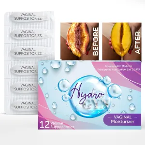 Terramed Just Think Comfort Hydro GYN Vaginal Moisturizer | Long Lasting for Vaginal Dryness & Irritation | Hyaluronic Acid & Vitamin E | Feminine Care Hormone Free | 12 Vaginal Suppositories