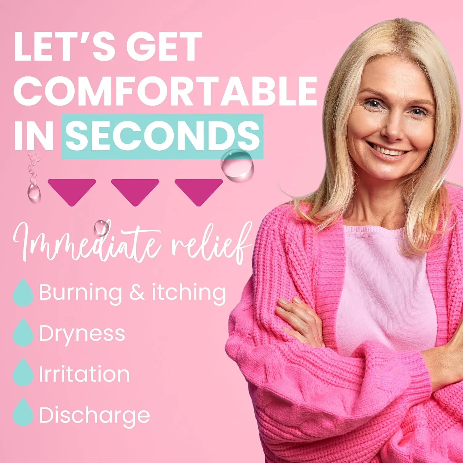 Terramed Just Think Comfort Hydro GYN Vaginal Moisturizer | Long Lasting for Vaginal Dryness & Irritation | Hyaluronic Acid & Vitamin E | Feminine Care Hormone Free | 12 Vaginal Suppositories