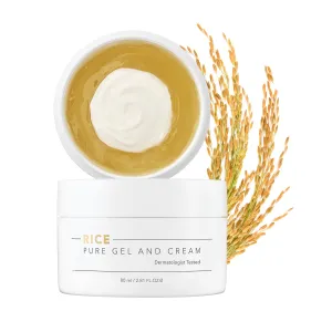 THANKYOU FARMER Rice Pure Gel and Cream, Nourishing Exclusive Korean Rice Extract, Dermatologist Tested, Ceramide, Korean Moisturizer for Dry Skin, Fragrance-Free, 2.81 fl.oz (80ml)