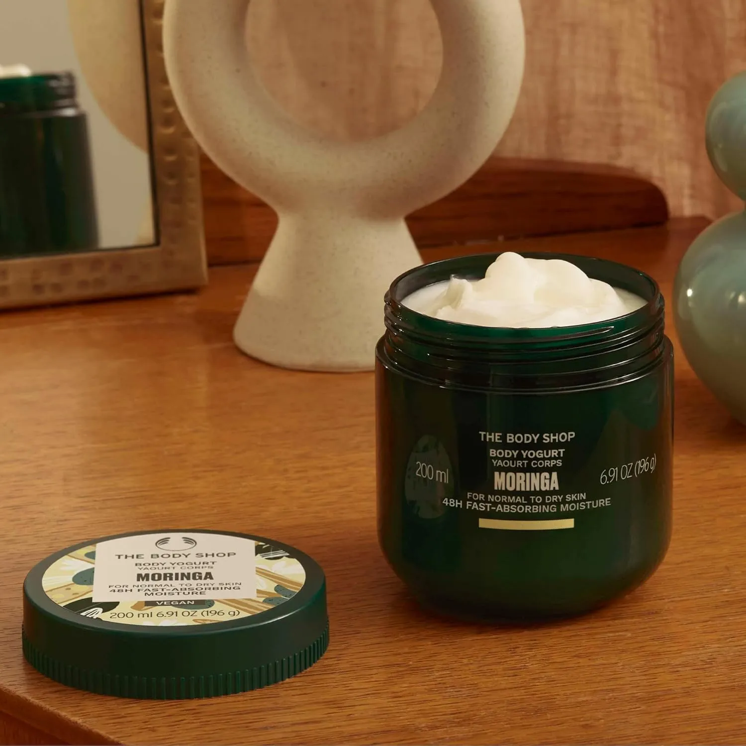 The Body Shop Moringa Body Yogurt, 48hr Moisturizer, 100% Vegan, 6.98 Fl.Oz
