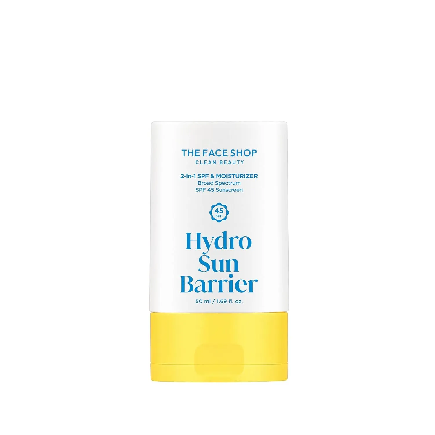THE FACE SHOP Hydro Sun Barrier 2-in-1 Sunscreen & Moisturizer, Broad Spectrum SPF 45, Korean Sunscreen Skin care, Daily Hydrating Moisturizer for Face with Niacinamide, No White Cast