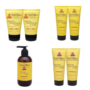 The Naked Bee Orange Blossom Honey with Ceramide 3, Serious Hand Repair Cream Lotion - 2 Pack   Coconut & Honey Lotion   Jasmine & Honey Lotion 8 Oz   Jasmine & Honey Lotion 2 Pack