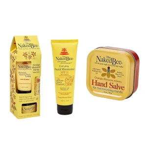 The Naked Bee Orange Blossom Vitamin C Facial Moisturizer SPF 30   Orange Blossom Honey Collection   Hand & Cuticle Healing Salve