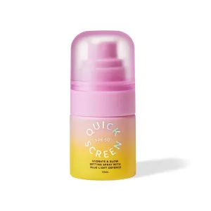 THE QUICK FLICK Sunscreen Prep 3-in-1 SPF 50  Moisturizer, Primer & Blue Light Defense | Ultra-Lightweight, Fast Absorbing & Non-Greasy | Hydrating Setting Spray for Makeup | No White Cast | 15ml