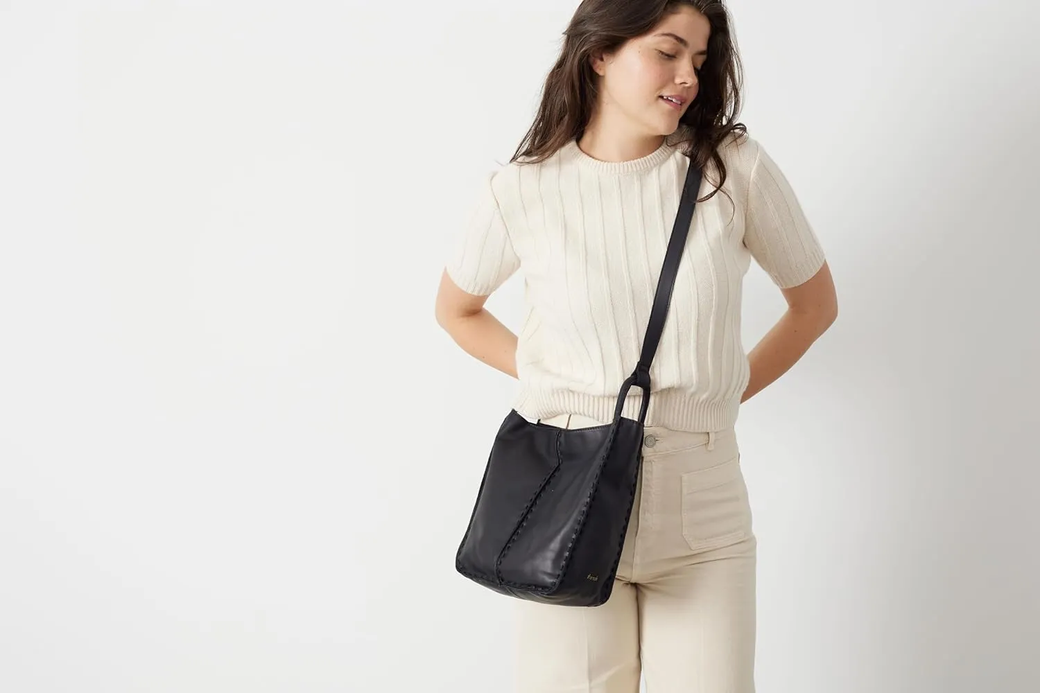 The Sak Los Feliz Crossbody Purse - Women's Leather Handbag For Everyday & Travel - Cross Body With Adjustable Shoulder Strap
