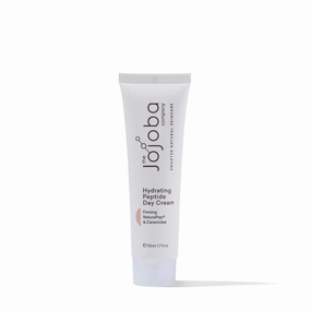 The Jojoba Company - 50ml Hydrating Peptide Day Cream - Natural Moisturiser for Dry Skin - with Firming NaturePep® and Ceramides - Clinically Proven Results