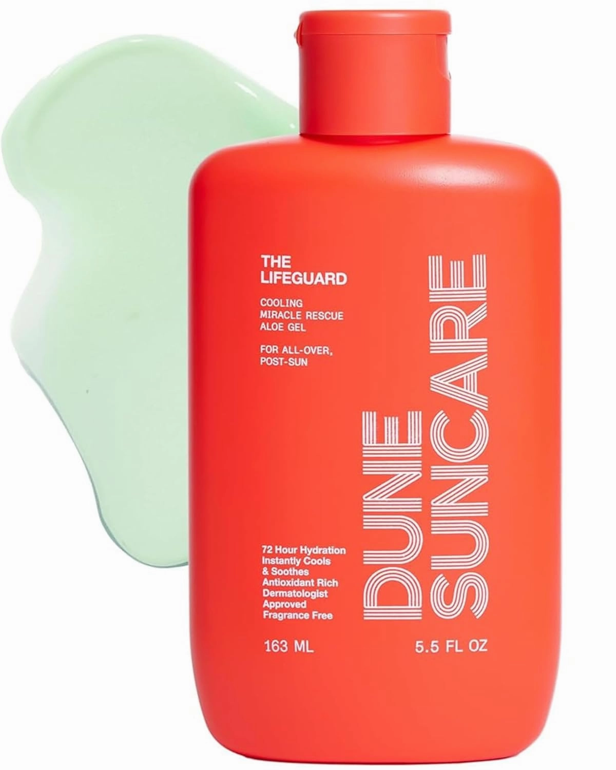 The Lifeguard - Miracle Rescue Aloe Vera Gel for All-Over Sunburn Relief, Instantly Cooling, Hydrating Moisturizer, Non-Sticky, Fragrance Free (5.5 Fl Oz)