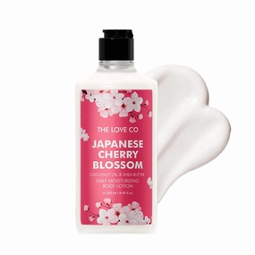 THE LO.VECOJapanese Cherry Blossom Body Lotion - Nourishing Moisturizer Cream for Dry Skin - Suitable for Men and Women with Jojoba Oil, Shea Butter & Vitamin E - 250ml